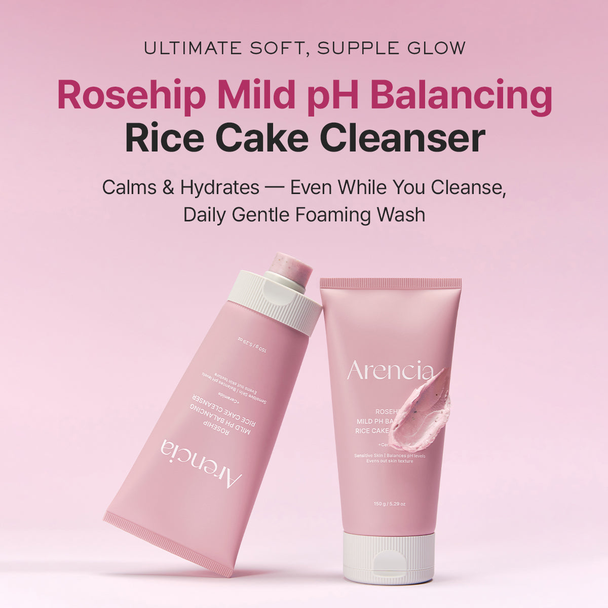 Rosehip Mild pH Balancing Rice Cake Cleanser