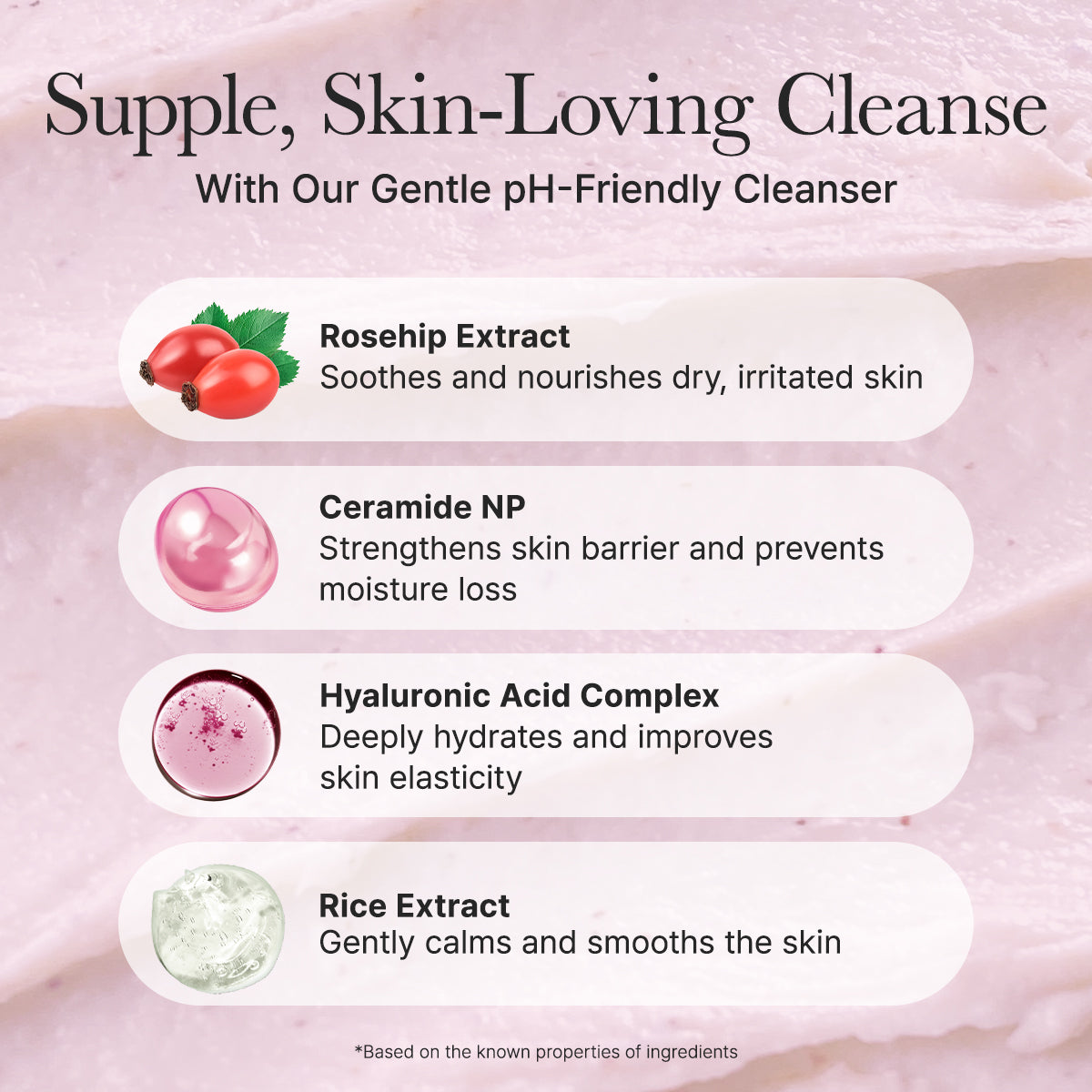 Rosehip Mild pH Balancing Rice Cake Cleanser