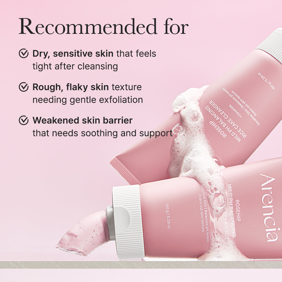 Rosehip Mild pH Balancing Rice Cake Cleanser