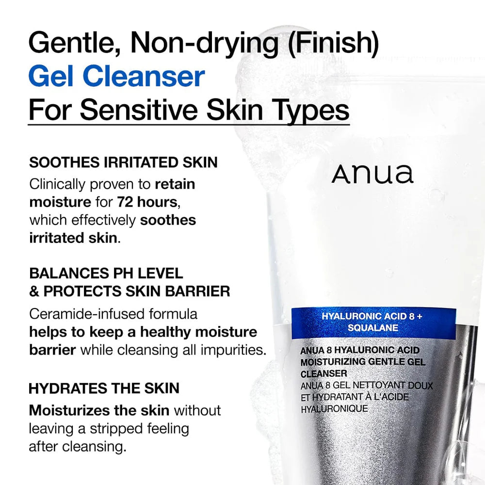 8 Hyaluronic Acid Moisturizing Gentle Gel Cleanser
