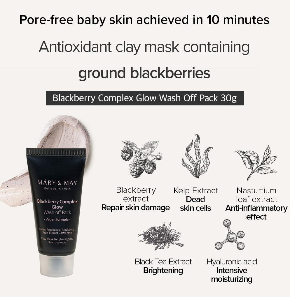 Mary & May Vegan Wash Off Mask Mini Gift Set