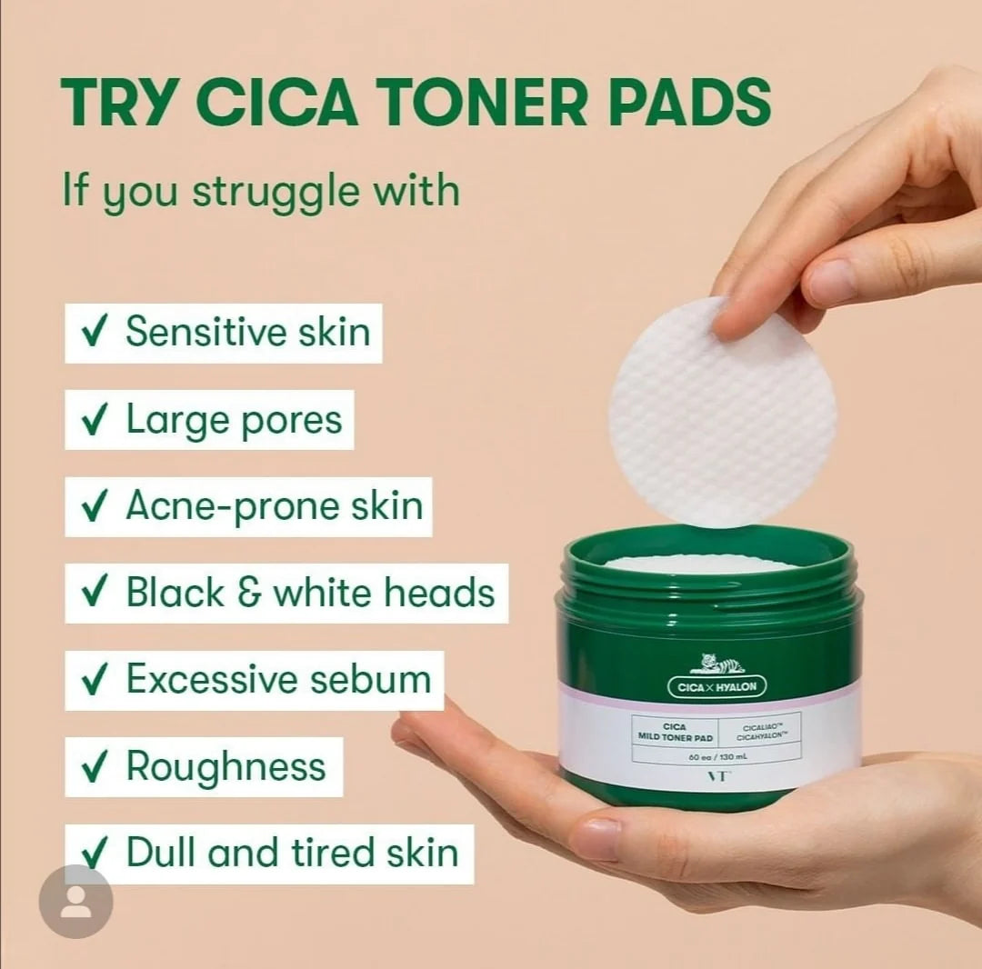 VT COSMETICS Cica Mild Toner Pad