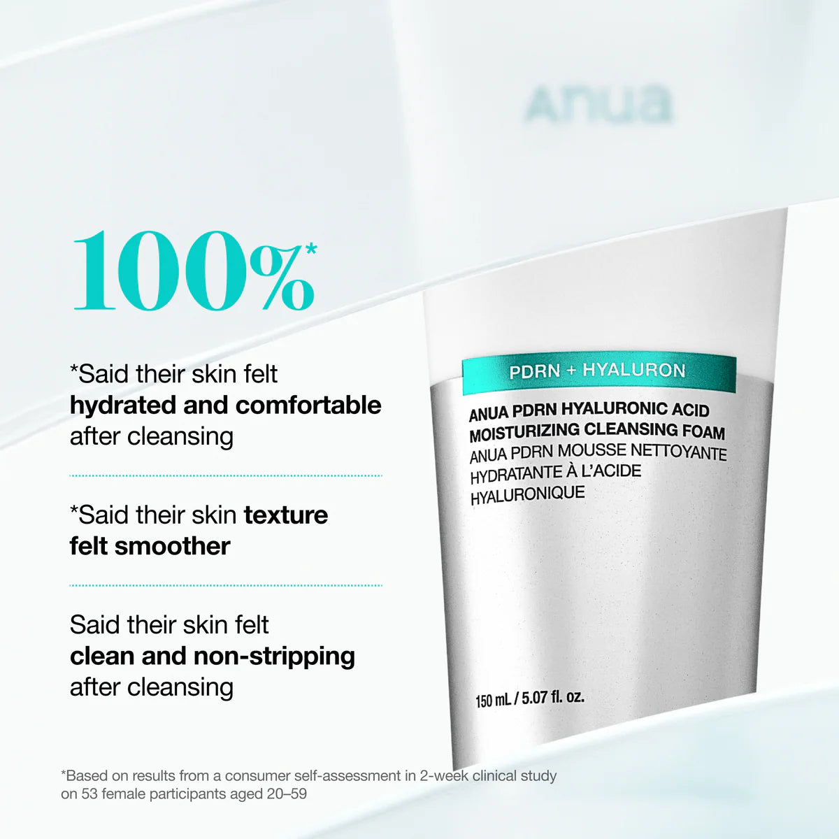 Anua PDRN Hyaluronic Acid Moisturizing Cleansing Foam