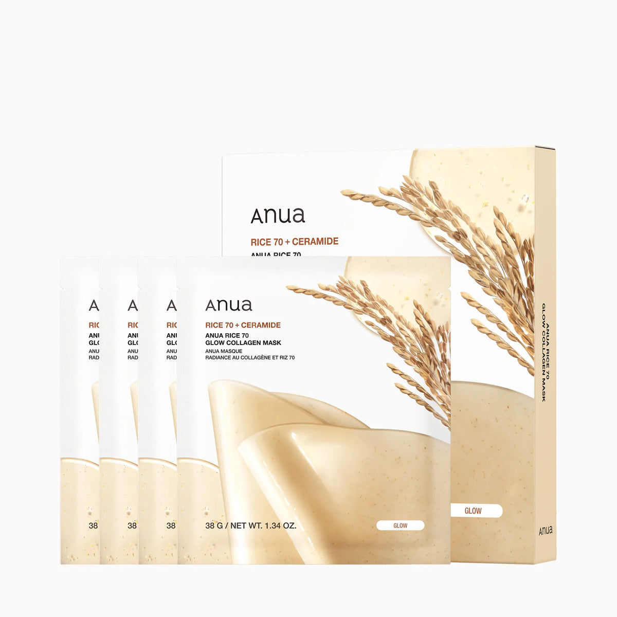 Anua Rice 70 Glow Collagen Mask