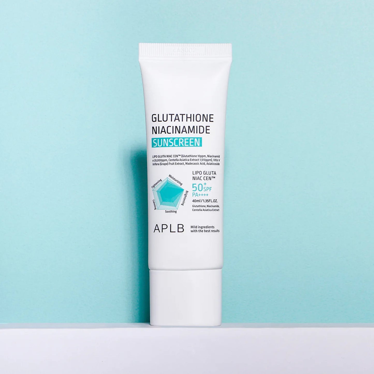 best sunscreen with glutathione APLB Niacinamide Sun Care 1 Type Sachet 1.5ml APLB face cream is available in a 40 ml tube Glutathione Infused Sunblock SPF 50++