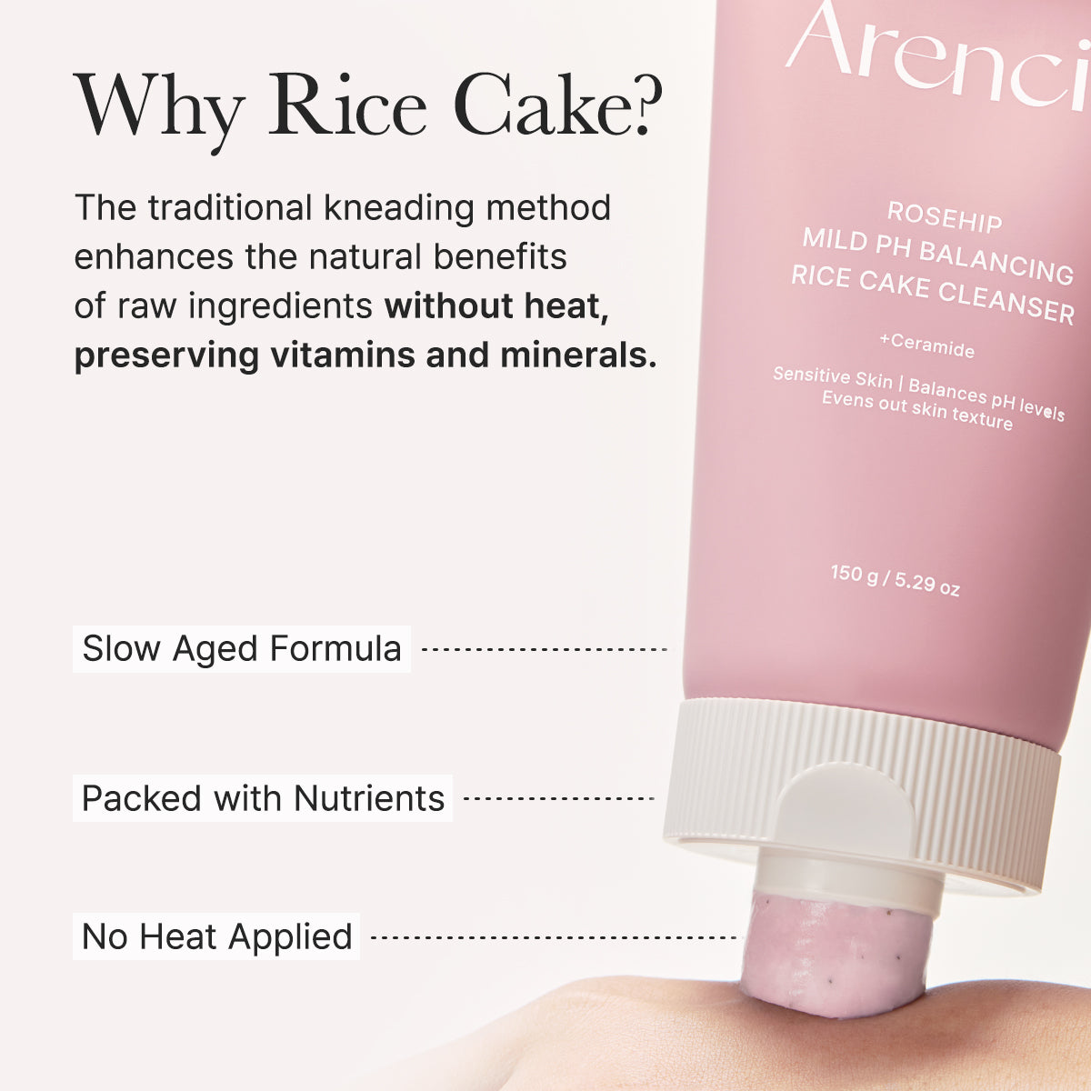 Rosehip Mild pH Balancing Rice Cake Cleanser