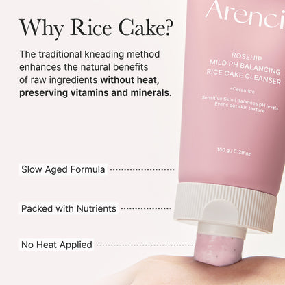 Rosehip Mild pH Balancing Rice Cake Cleanser