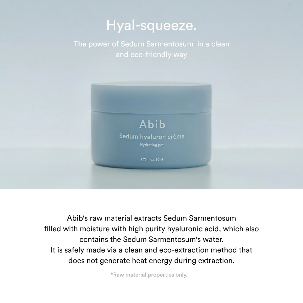 Abib Sedum Hyaluron Crème/Hydrating Pot