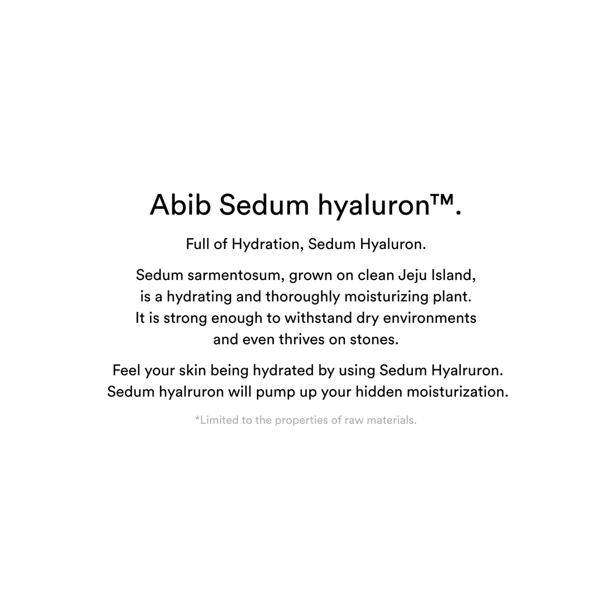 Abib Sedum Hyaluron Sunscreen/Protection Tube SPF50+ PA++++