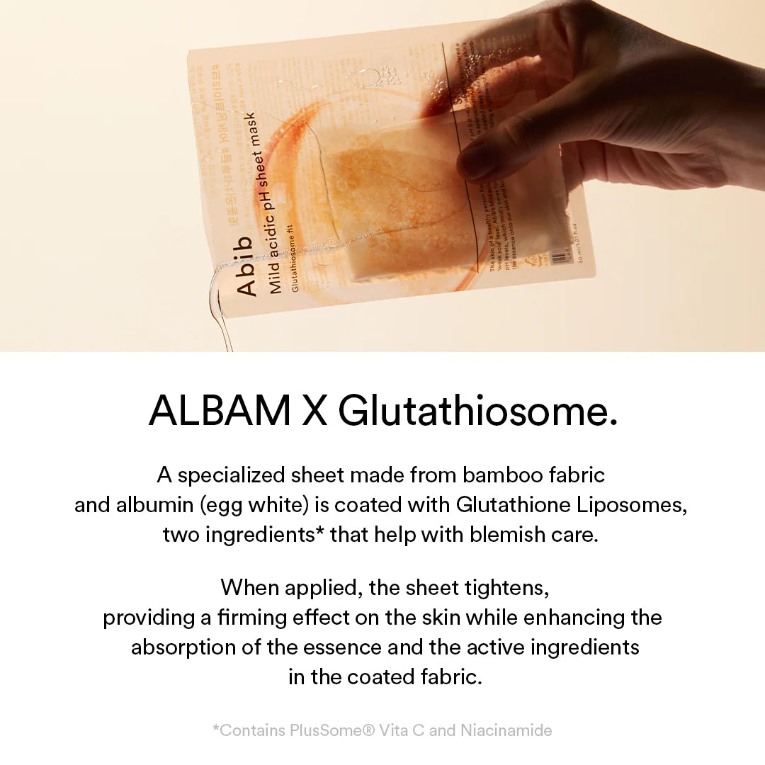 Abib Mild Acidic pH Sheet Mask/Glutathiosome Fit