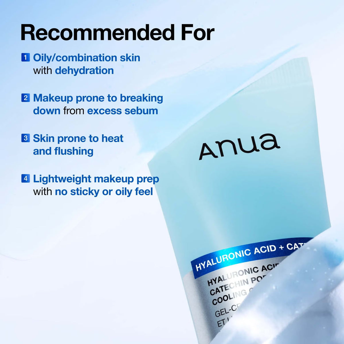 Anua Hyaluronic Acid Catechin Pore Smoothing Cooling Gel Cream
