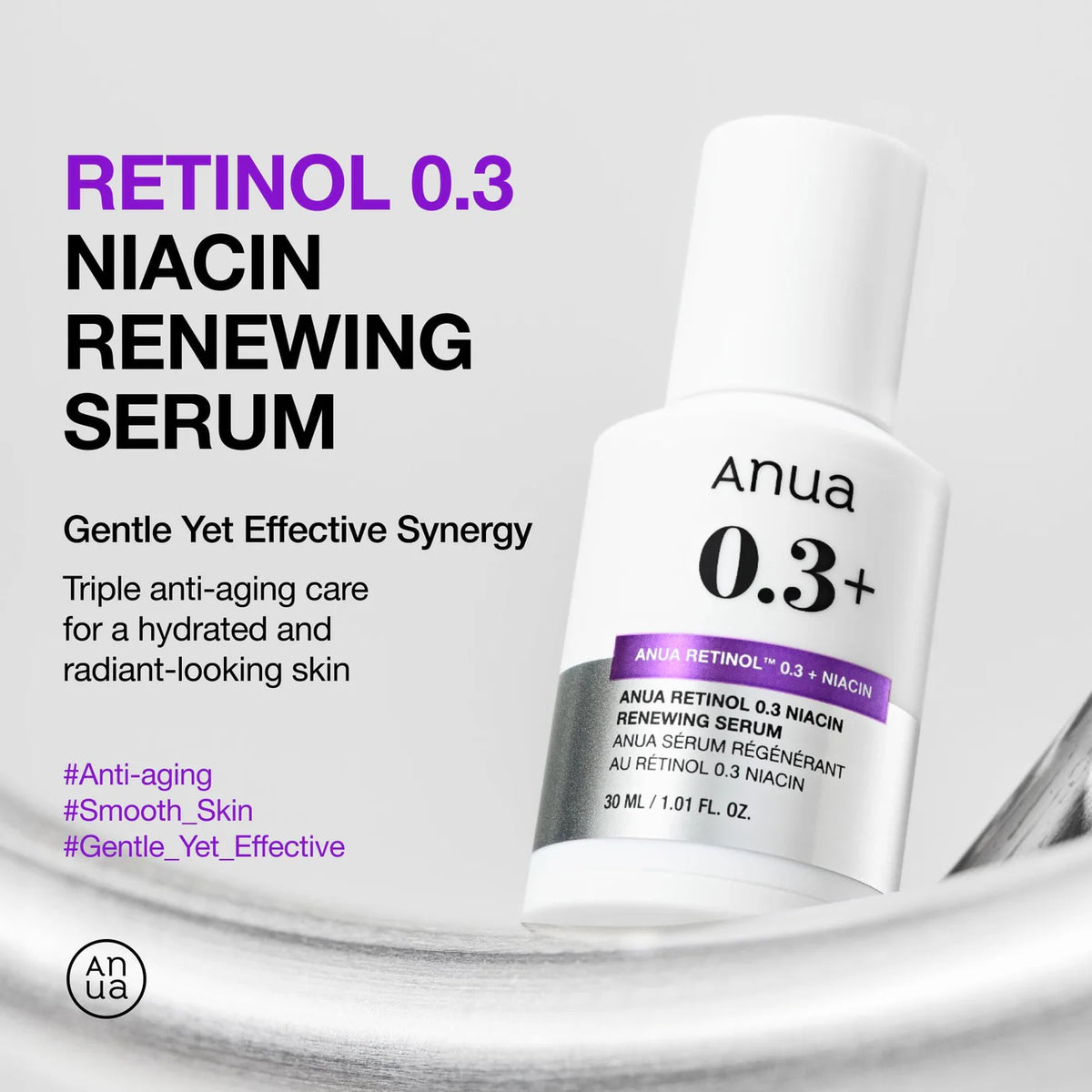 Anua Retinol 0.3 Niacin Renewing Serum