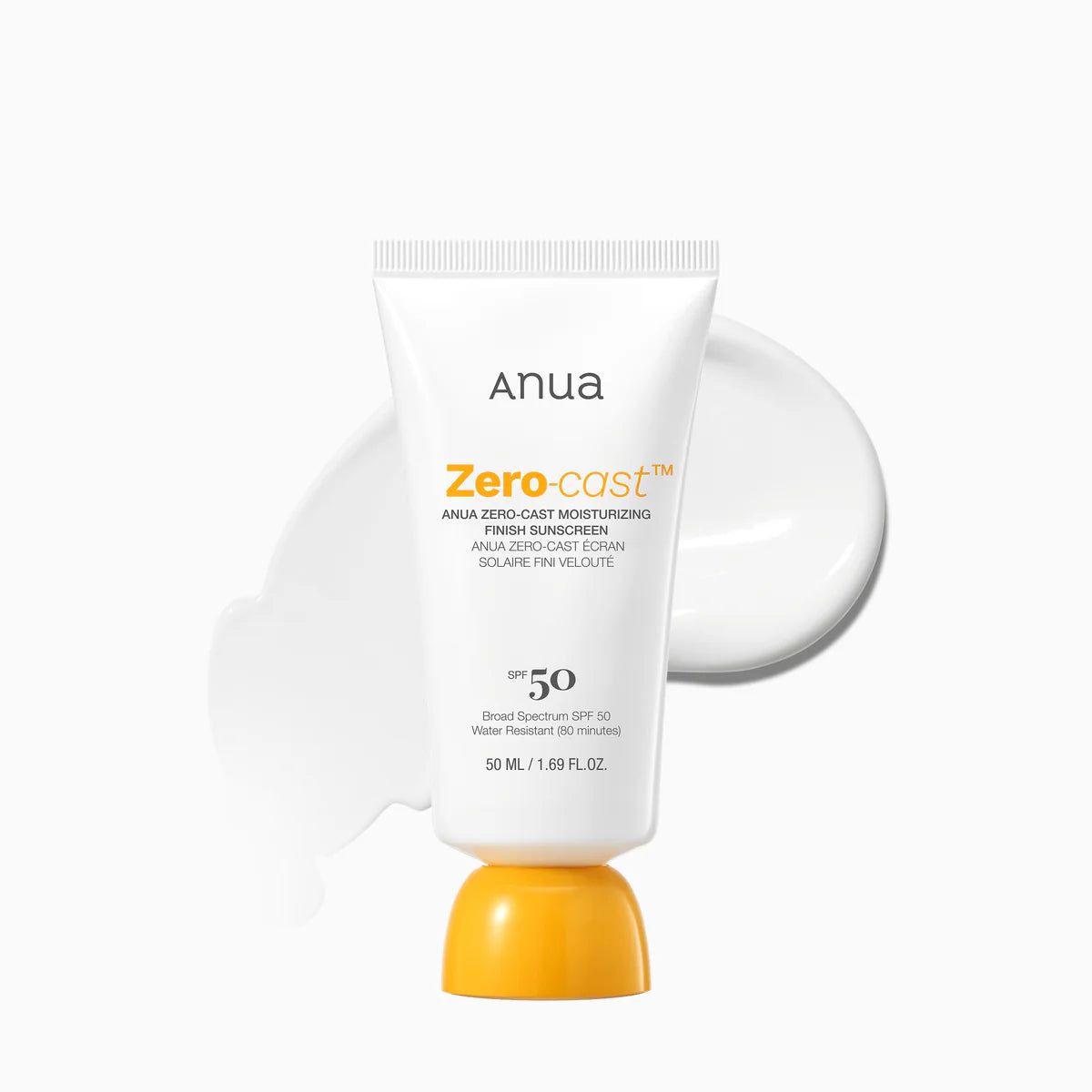Anua Zero-Cast Moisturizing Finish Sunscreen SPF50