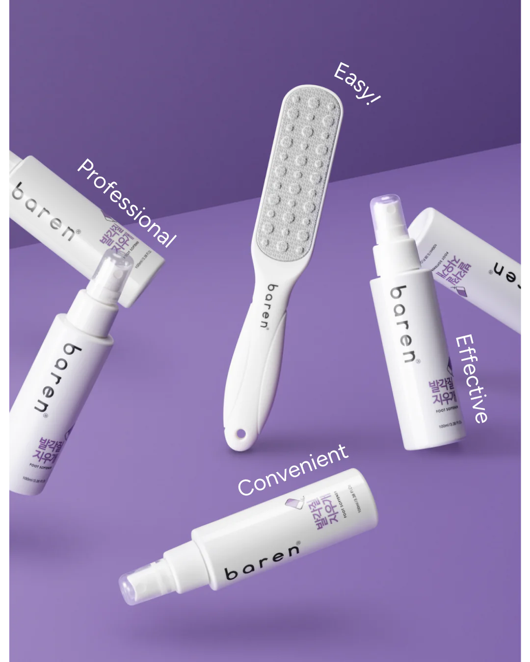 baren Foot Softener Kit: Foot File & Callus Softener Spray