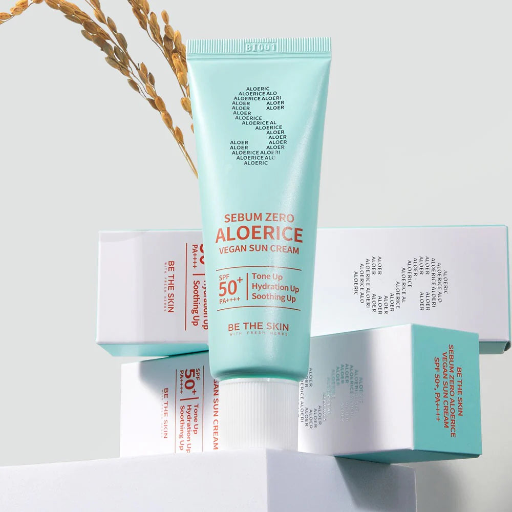 Be The Skin Sebum Zero Aloerice Vegan Sun Cream SPF 50+ PA++++