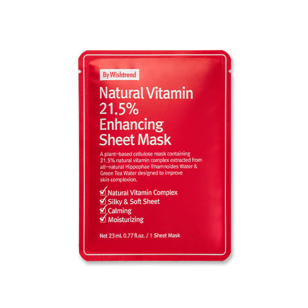 By Wishtrend Natural Vitamin 21.5% Enhancing Sheet Mask