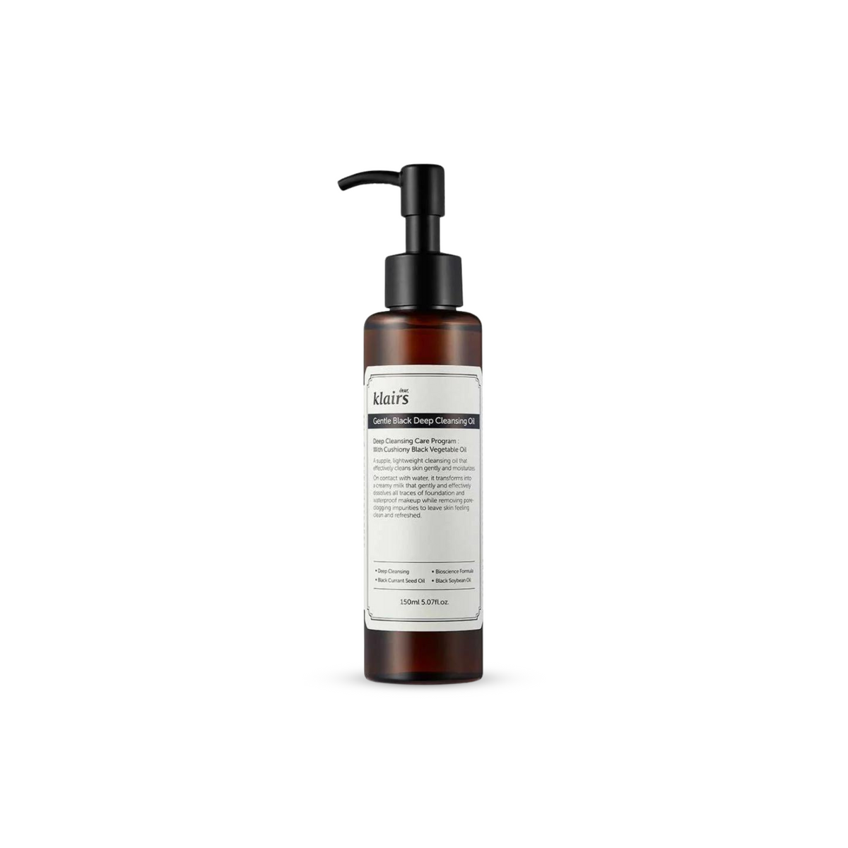 Dear Klairs Gentle Black Deep Cleansing Oil