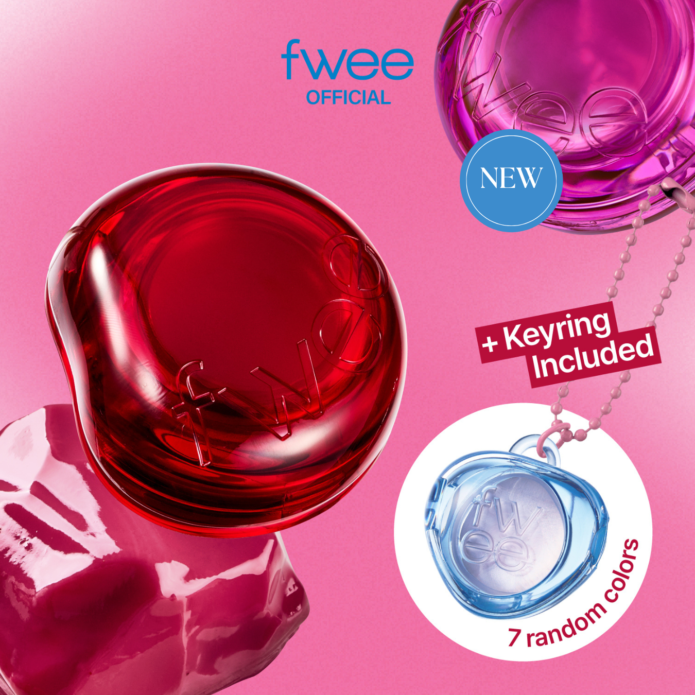 Lip & Cheek Glowy Jelly Pot + Keyring (Random Color)