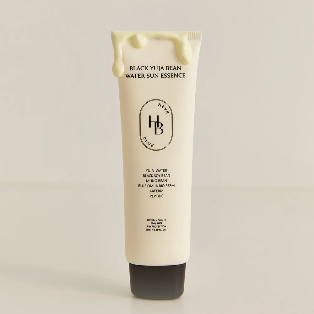 HEVEBLUE Black Yuja Bean Water Sun Essence SPF50+ PA++++