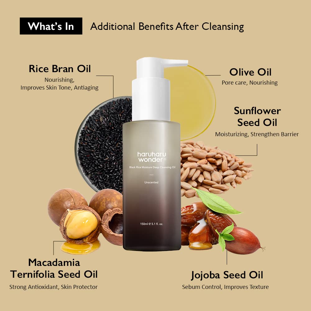 haruharu WONDER Black Rice Moisture Deep Cleansing Oil