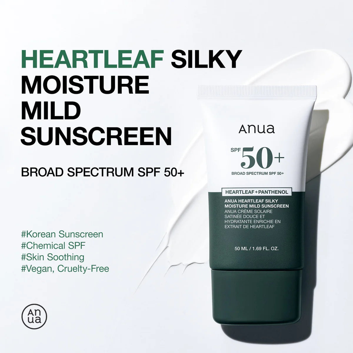 Heartleaf Silky Moisture Sun Cream SPF50+ PA++++