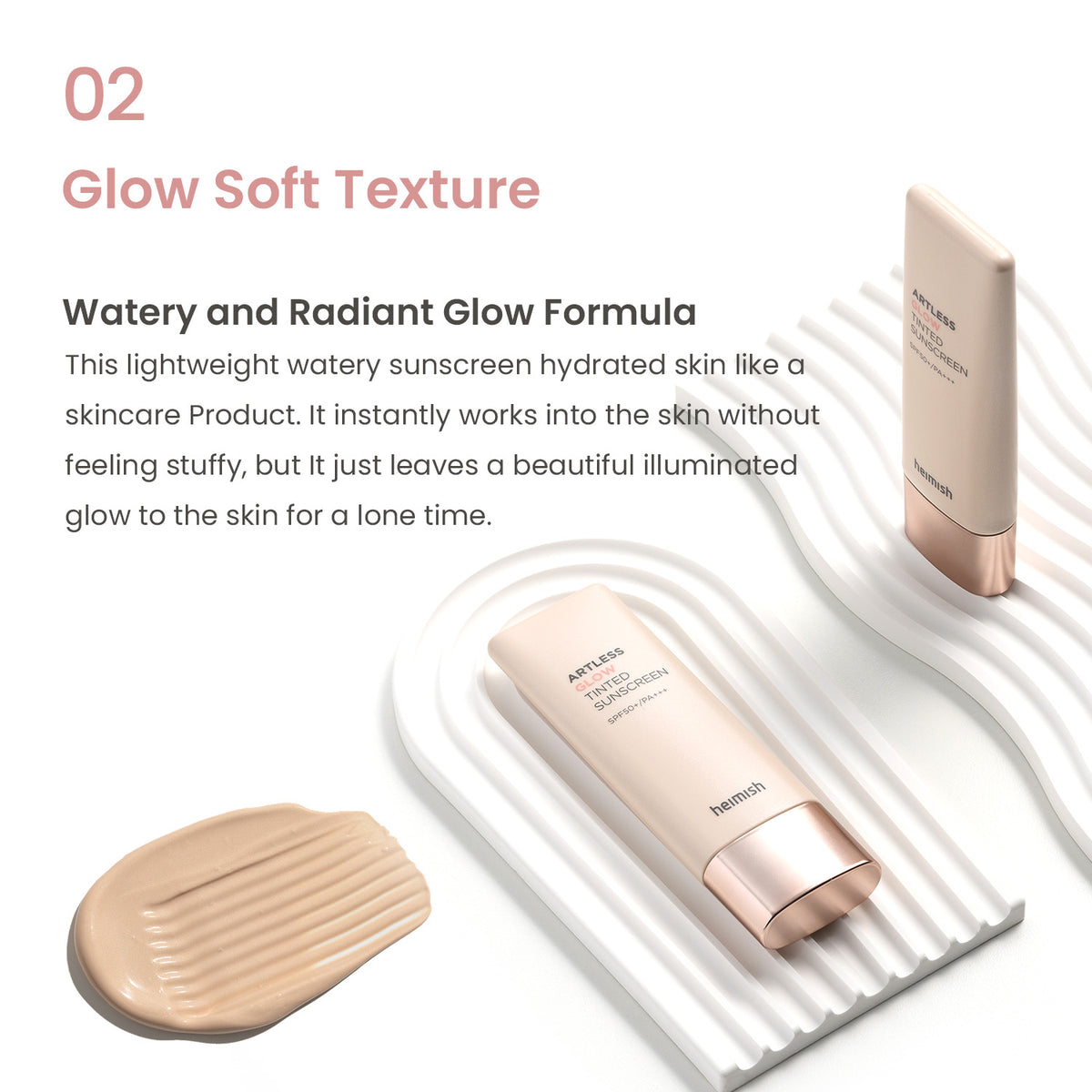 heimish Artless Glow Tinted Sunscreen SPF50+ PA+++