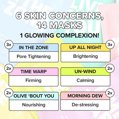 Let's Get Sheet Faced 14-Day Sheet Mask Set