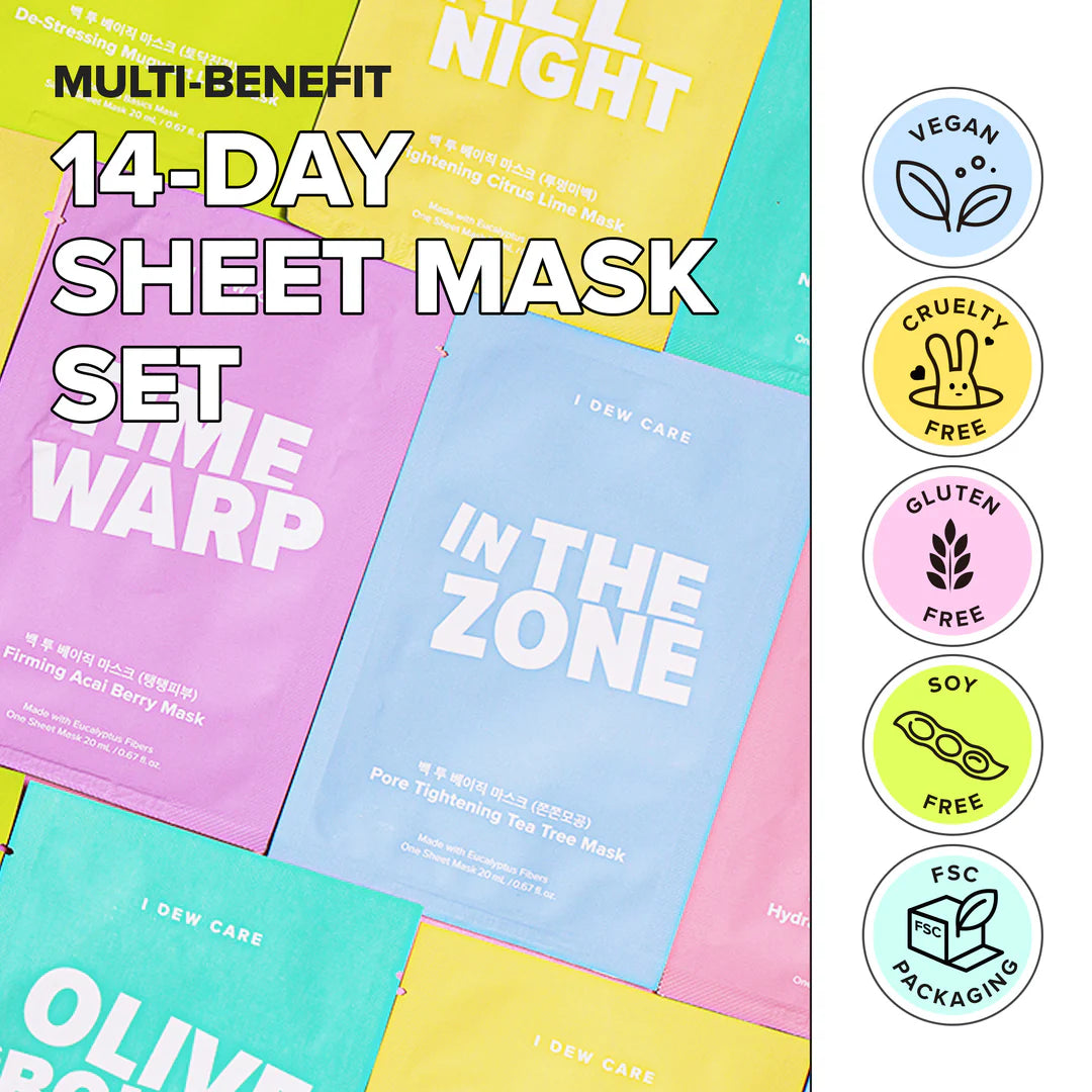 Let's Get Sheet Faced 14-Day Sheet Mask Set