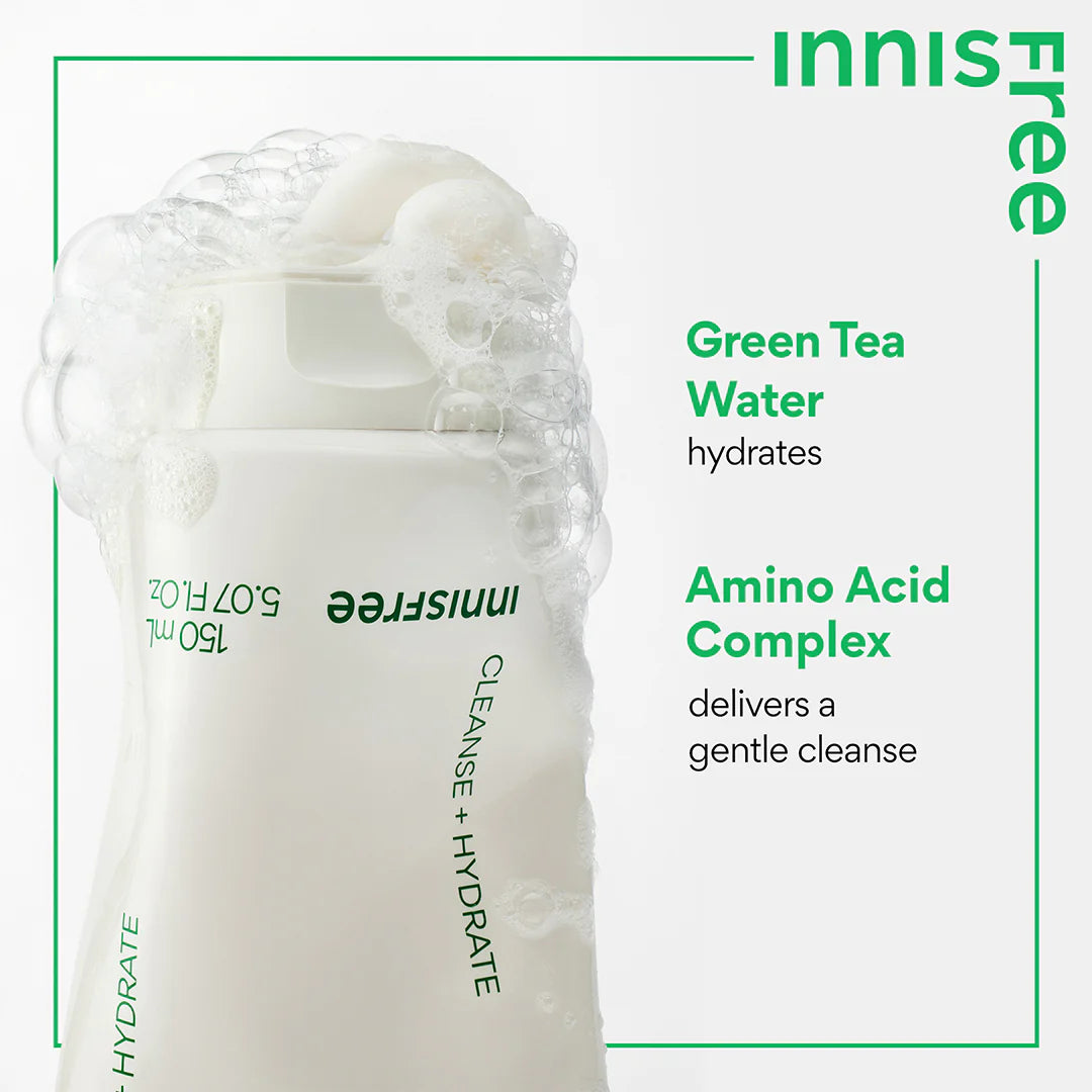 innisfree Green Tea Amino Hydrating Cleansing Foam