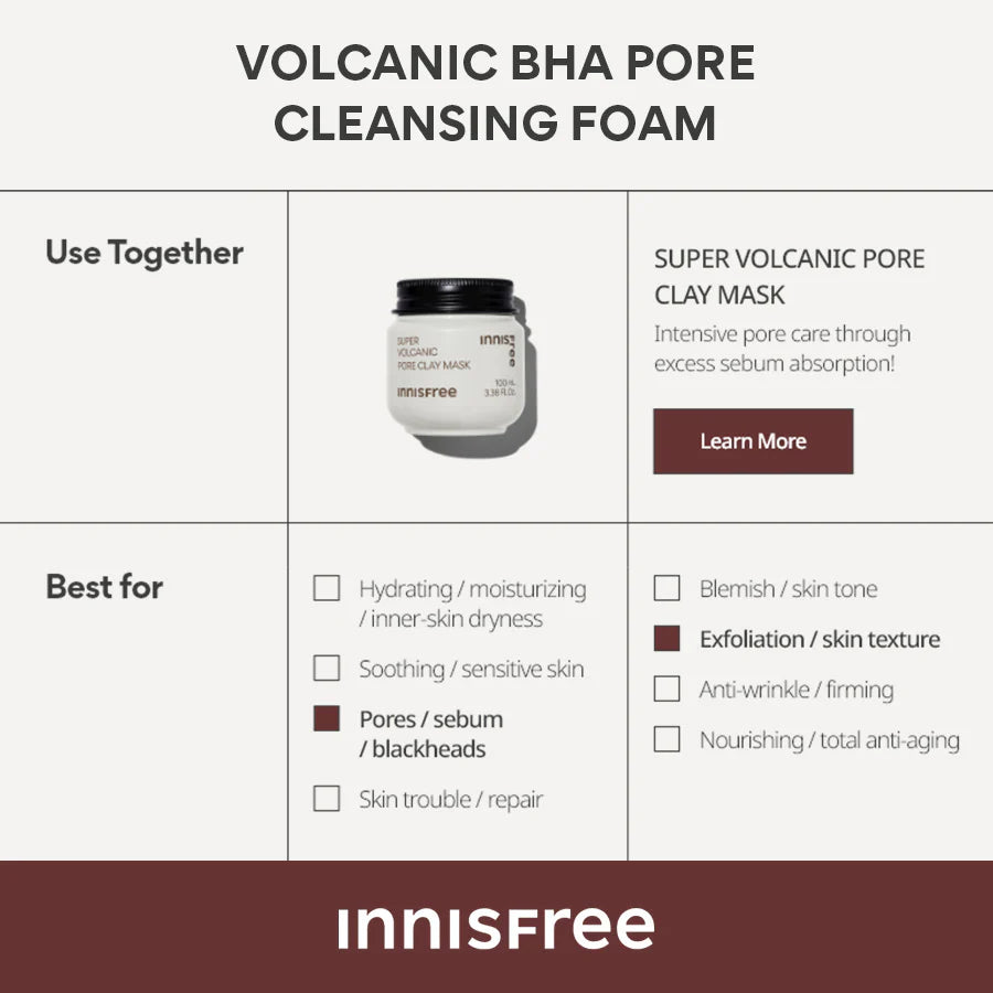 innisfree Volcanic BHA Pore Cleansing Foam