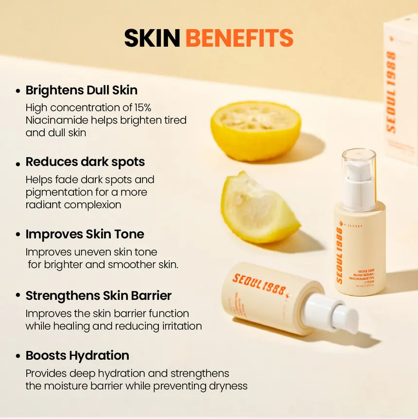 SEOUL 1988 Glow Serum: Niacinamide 15% + Yuja