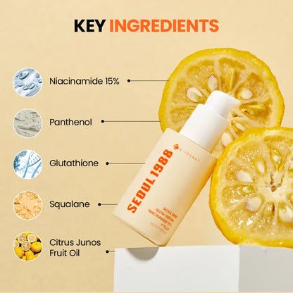 SEOUL 1988 Glow Serum: Niacinamide 15% + Yuja