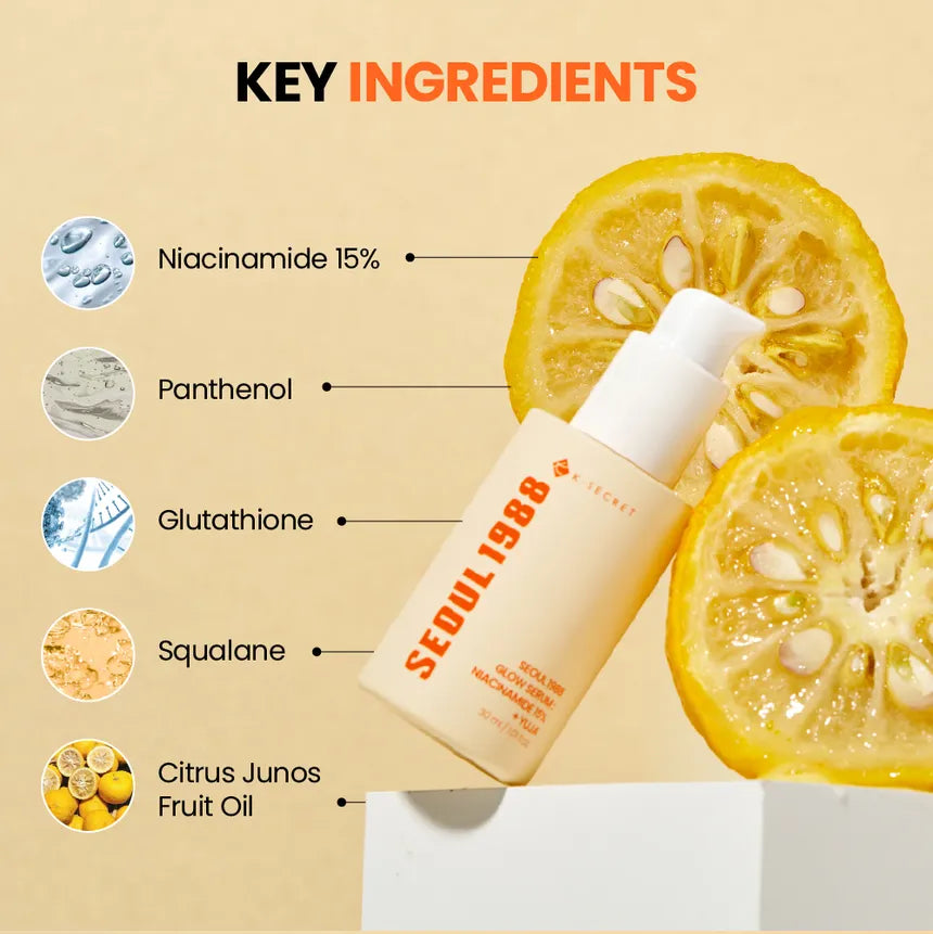 K-SECRET SEOUL 1988 Glow Serum: Niacinamide 15% + Yuja