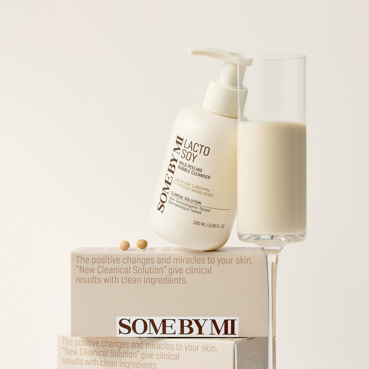 SOME BY MI Lacto Soy Mild Peeling Bubble Cleanser