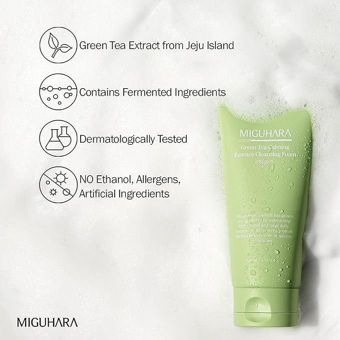 MIGUHARA Green Tea Calming Essence Cleansing Foam