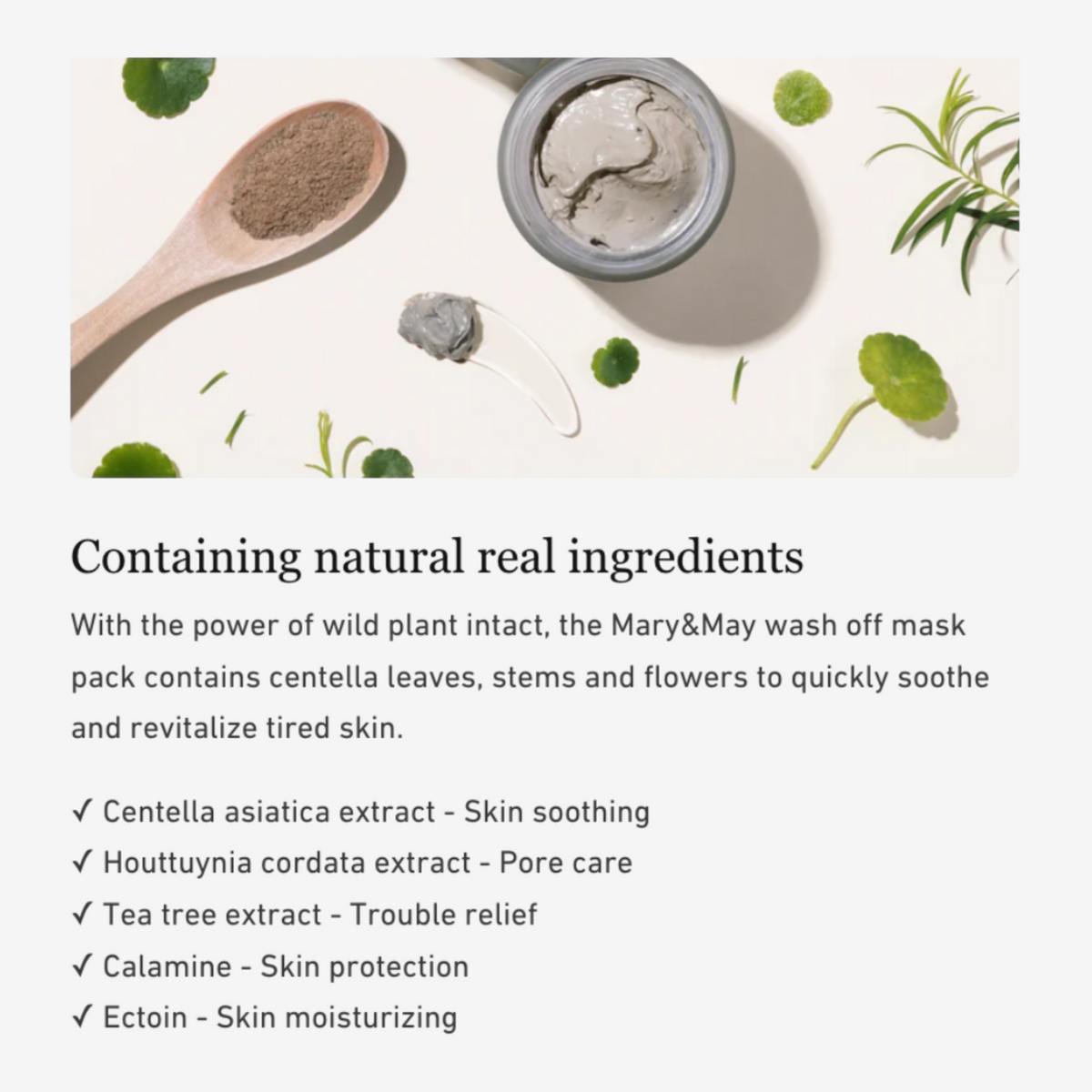 Mary & May CICA Tea Tree Soothing Wash Off Pack