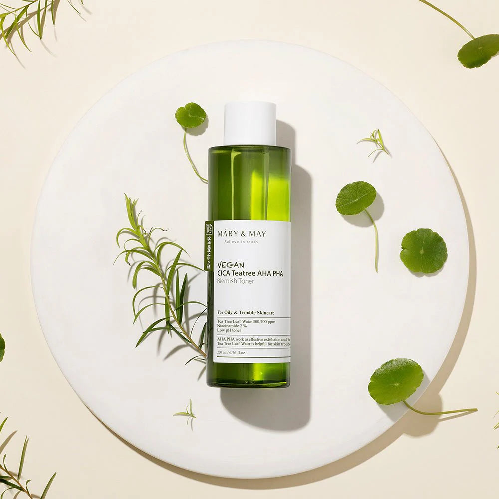 Mary & May Vegan CICA Tea Tree AHA PHA Blemish Toner