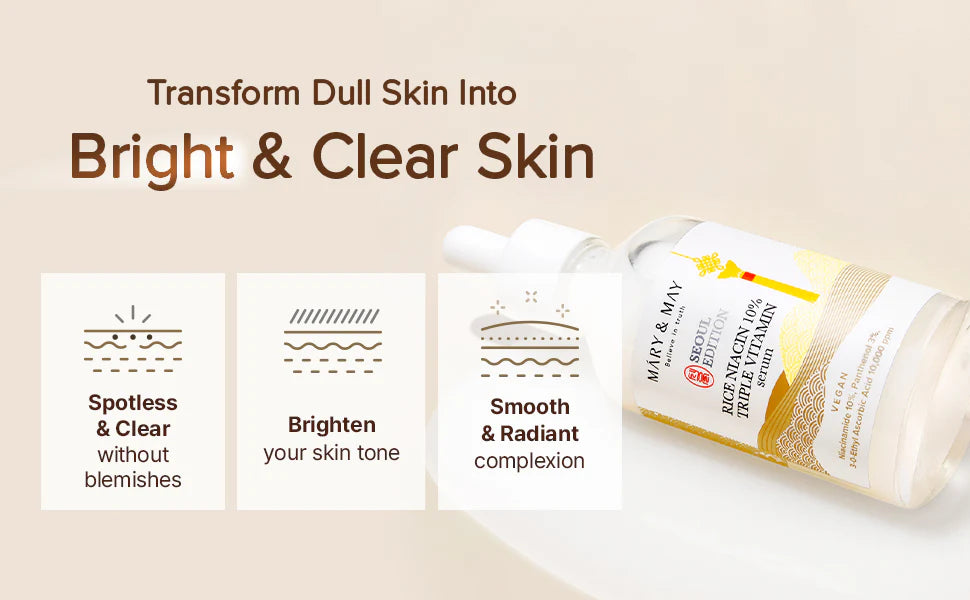 Mary & May Seoul Edition Rice Niacin 10% Triple Vitamin Serum