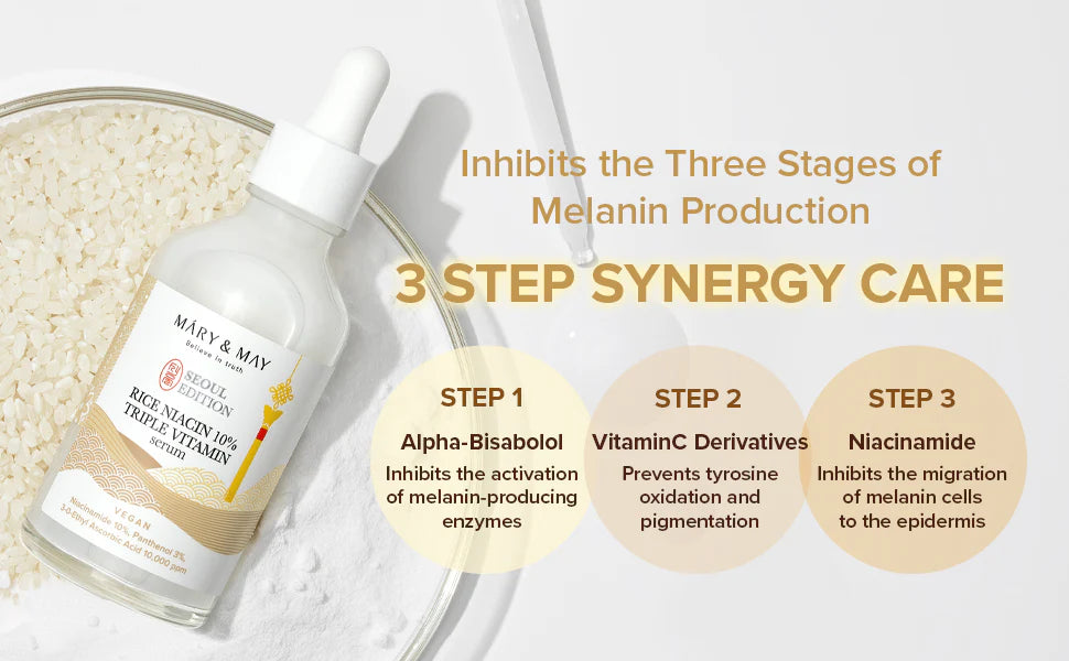 Mary & May Seoul Edition Rice Niacin 10% Triple Vitamin Serum