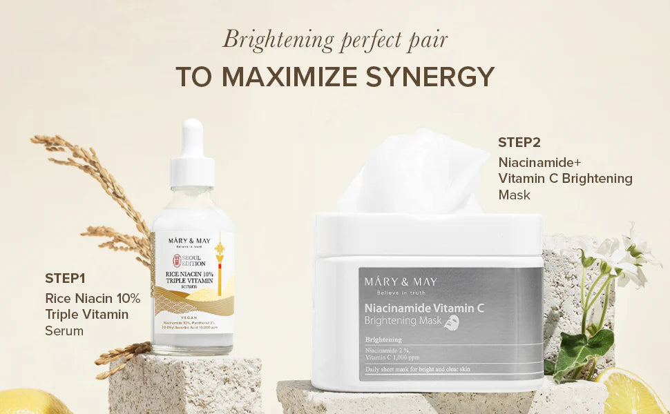 Mary & May Seoul Edition Rice Niacin 10% Triple Vitamin Serum