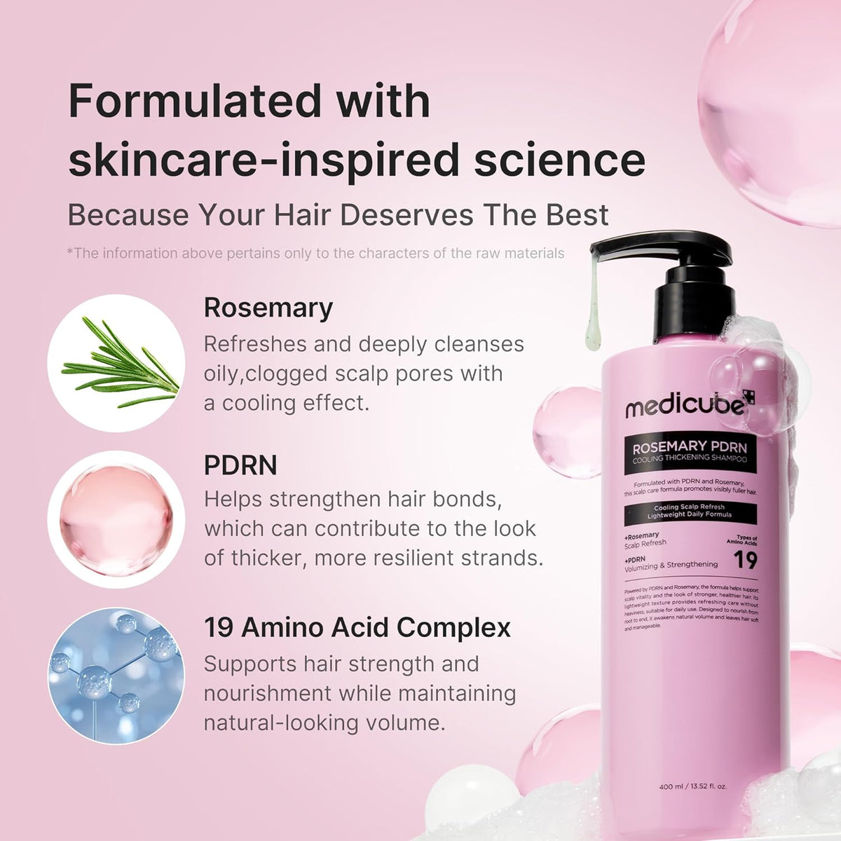 medicube Rosemary PDRN Cooling Thickening Shampoo