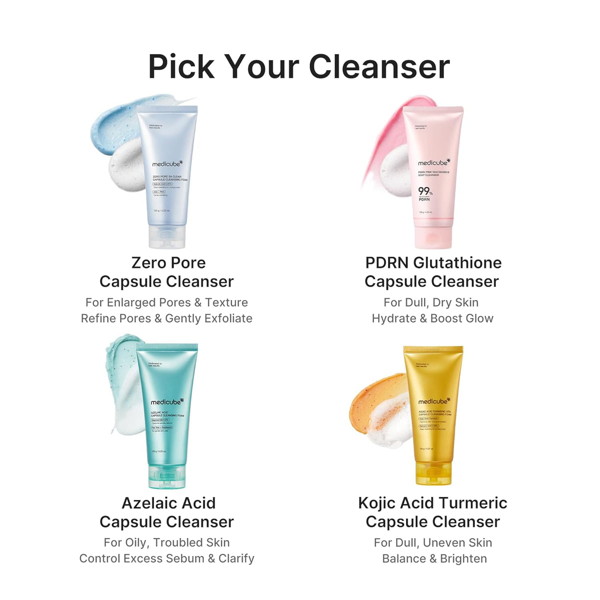 medicube PDRN Pink Glutathione Capsule Cleansing Foam