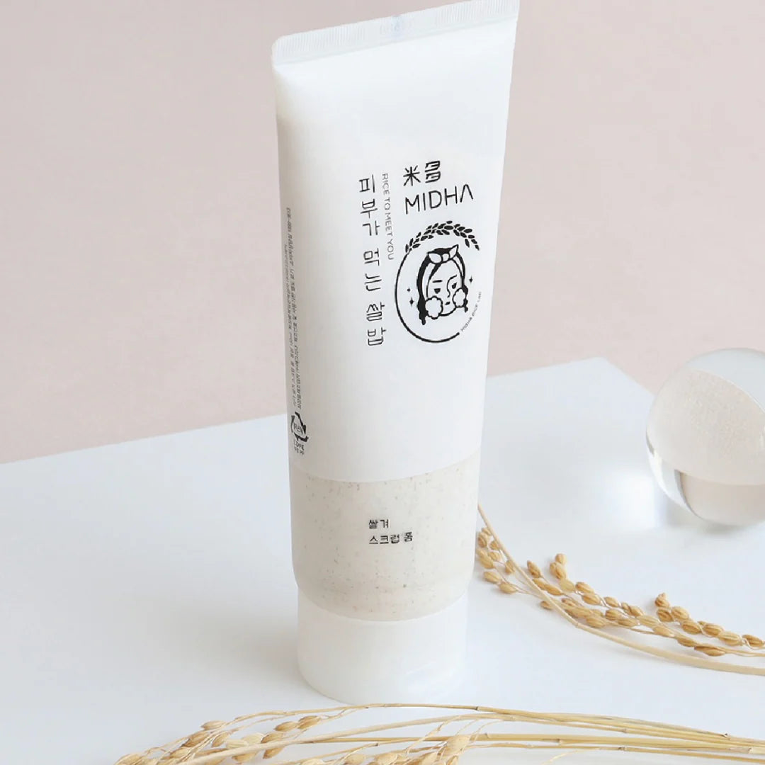 MIDHA Rice Bran Scrub Foam