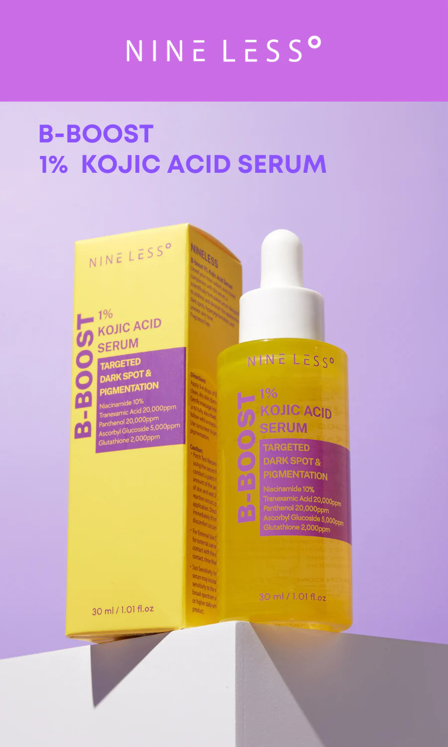 NINE LESS B-Boost 1% Kojic Acid Serum