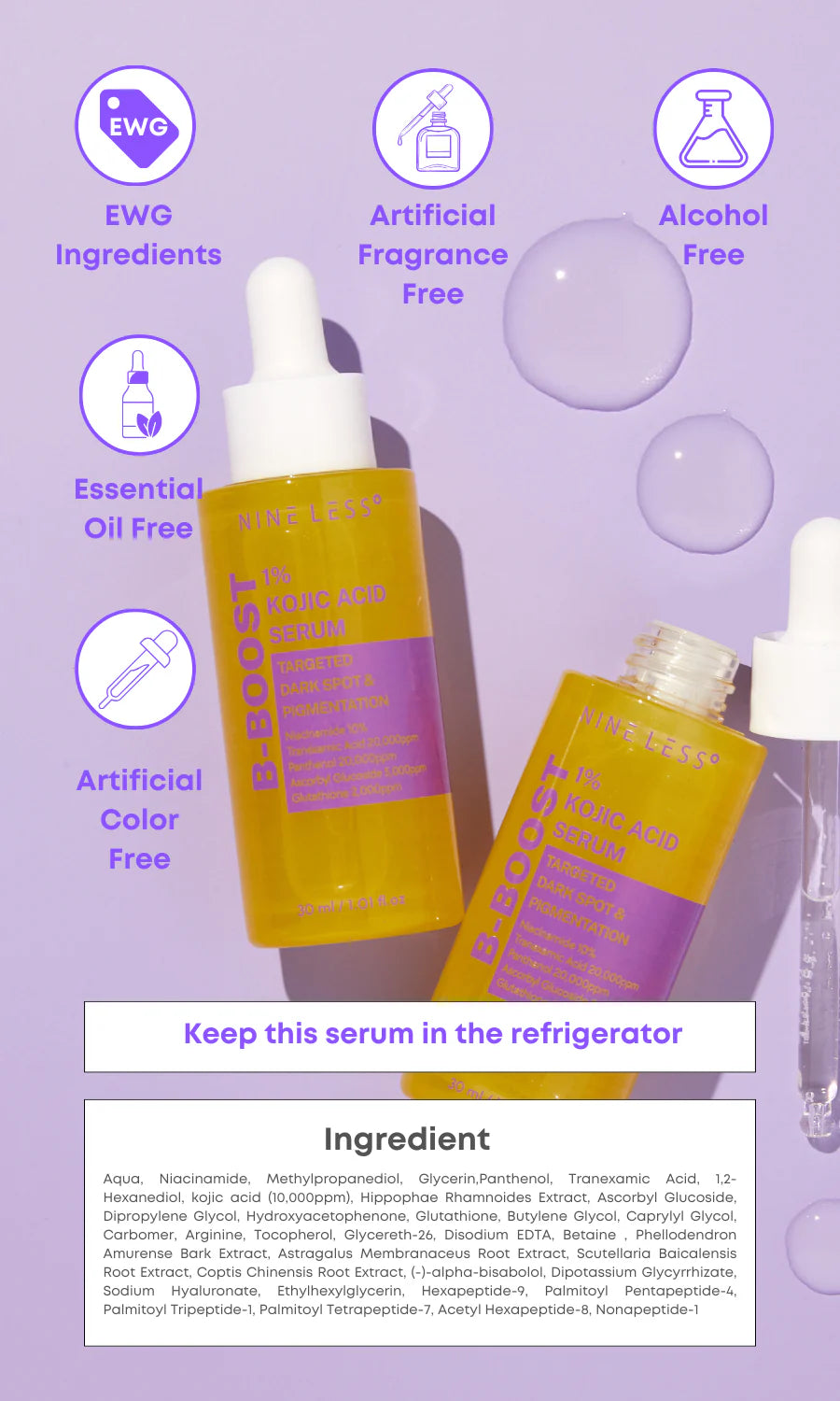 NINE LESS B-Boost 1% Kojic Acid Serum