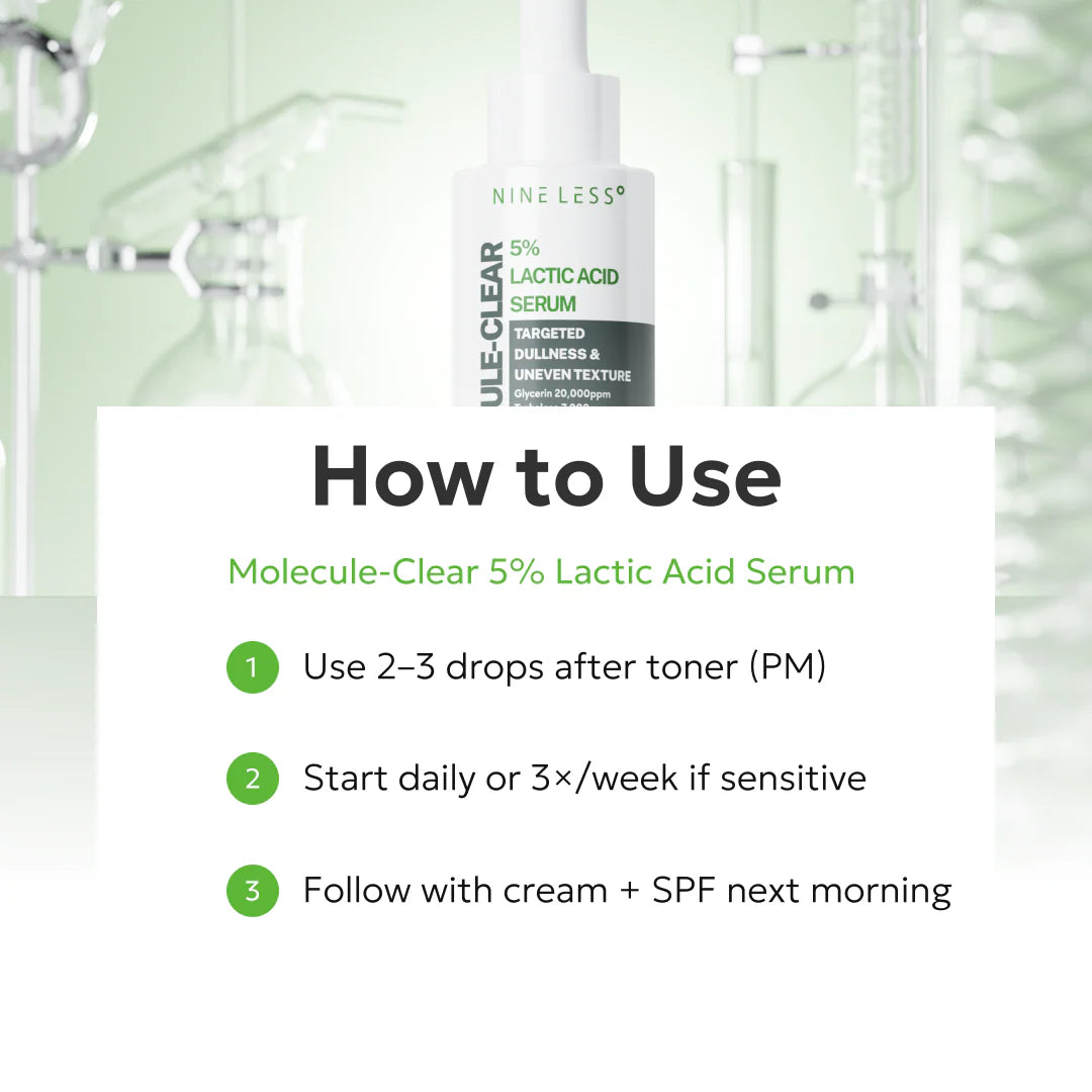 NINE LESS Molecule-Clear 5% Lactic Acid Serum