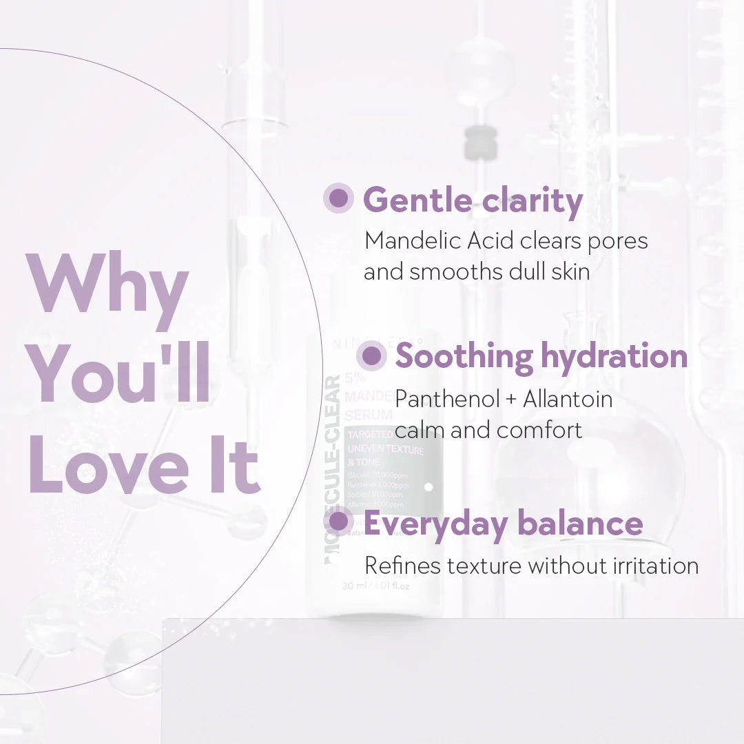 NINE LESS Molecule-Clear 5% Mandelic Acid Serum
