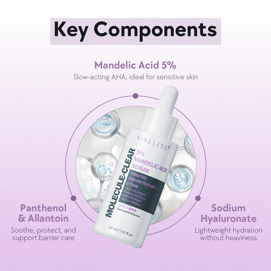 NINE LESS Molecule-Clear 5% Mandelic Acid Serum