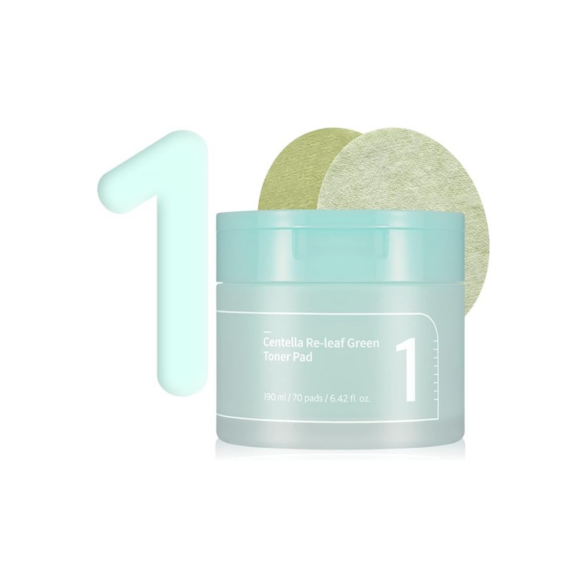 numbuzin No.1 Centella Re-Leaf Green Toner Pad