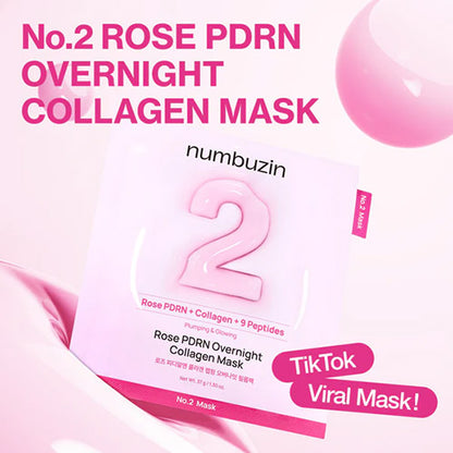 No.2 Rose PDRN Overnight Collagen Mask